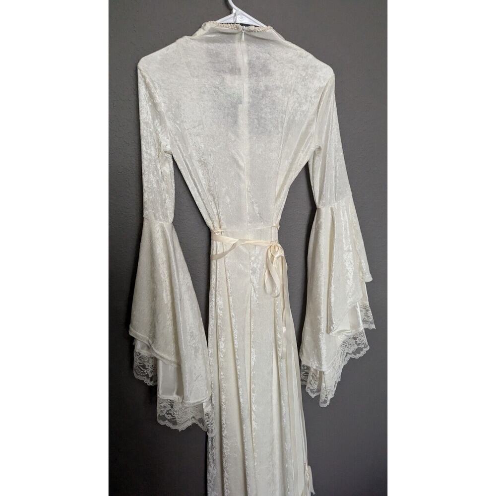 Vtg Lip Service Velvet Dress 90s Goth Grunge Victorian Revival elven Wedding - Picture 4 of 13